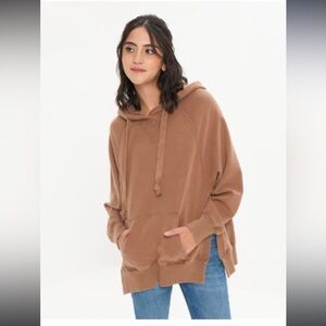 American Eagle Women Oversized Hoodie, Brown, size XS